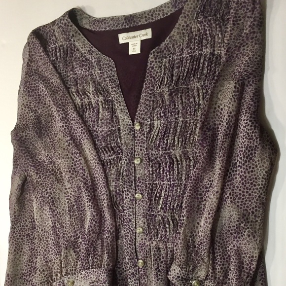 LADIES COLDWATER CREEK CHIFFON BLOUSE - Picture 2 of 12